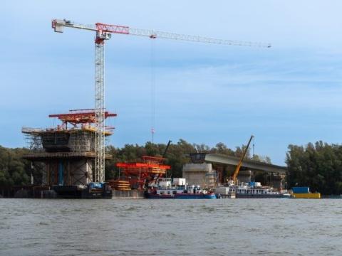 Jelentős mérföldkőhöz érkezett a Kalocsa-Paks Duna-híd építése